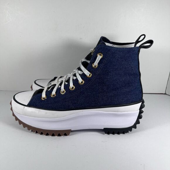 Converse by You Run Star Hike 2 Tone High Top Custom Shoes Sneakers Womens 9.5 - Picture 3 of 8